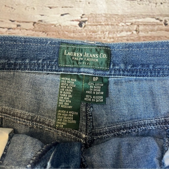 Lauren Ralph Lauren A-Line Denim Skirt Size 8P - Picture 2 of 9